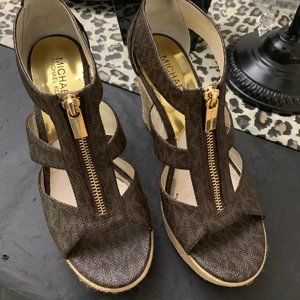 Michael Kors Authentic Logo Wedges sandals 6.5